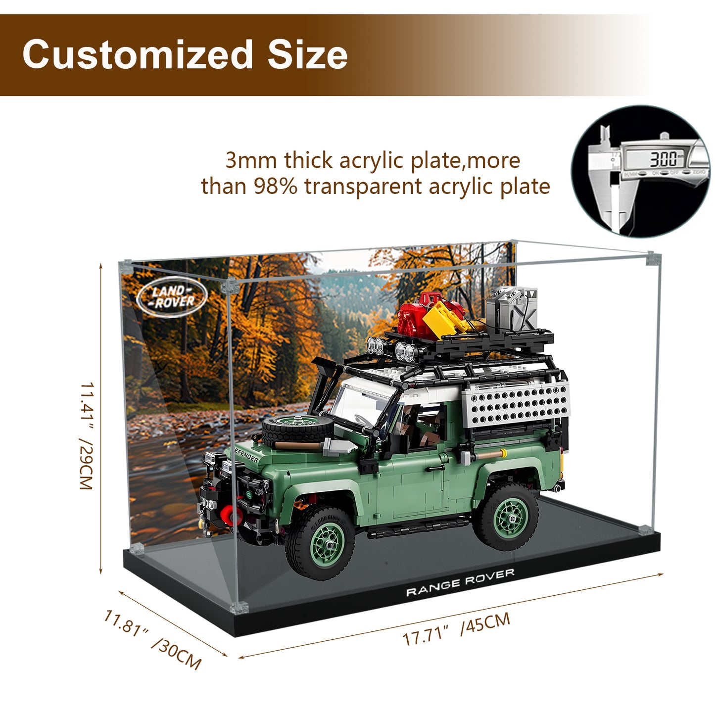 BrickArmor Display Case for LEGO Land Rover Defender 42110