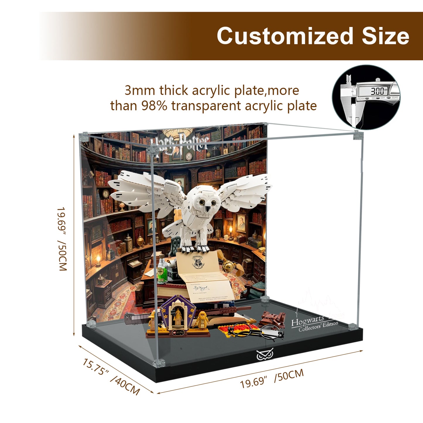 BrickArmor Display Case for LEGO Hedwig of Harry Potter 76391