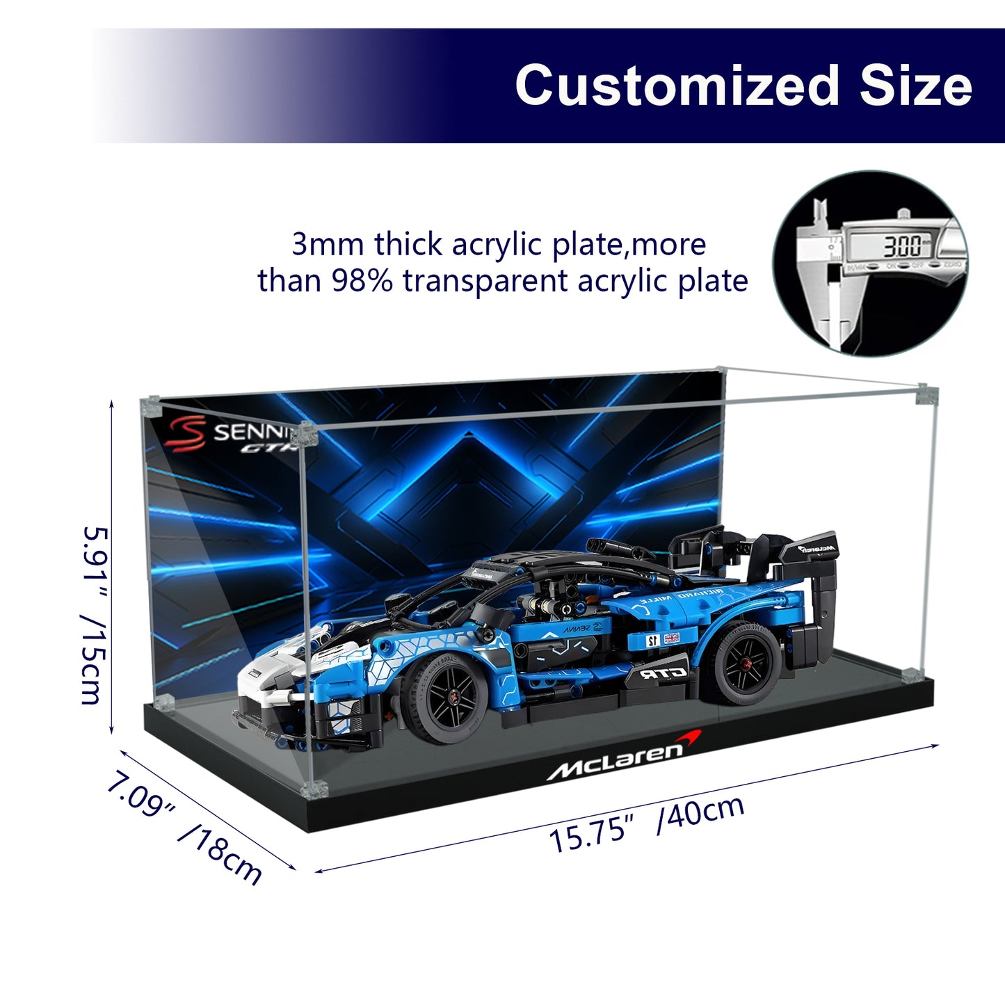BrickArmor Display Case for LEGO McLaren 42123