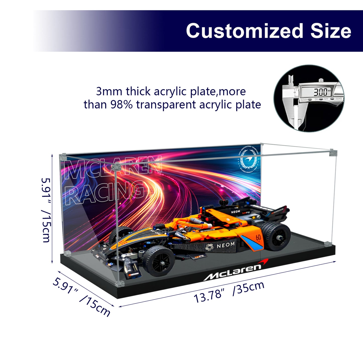 BrickArmor Display Case for LEGO McLaren 42169