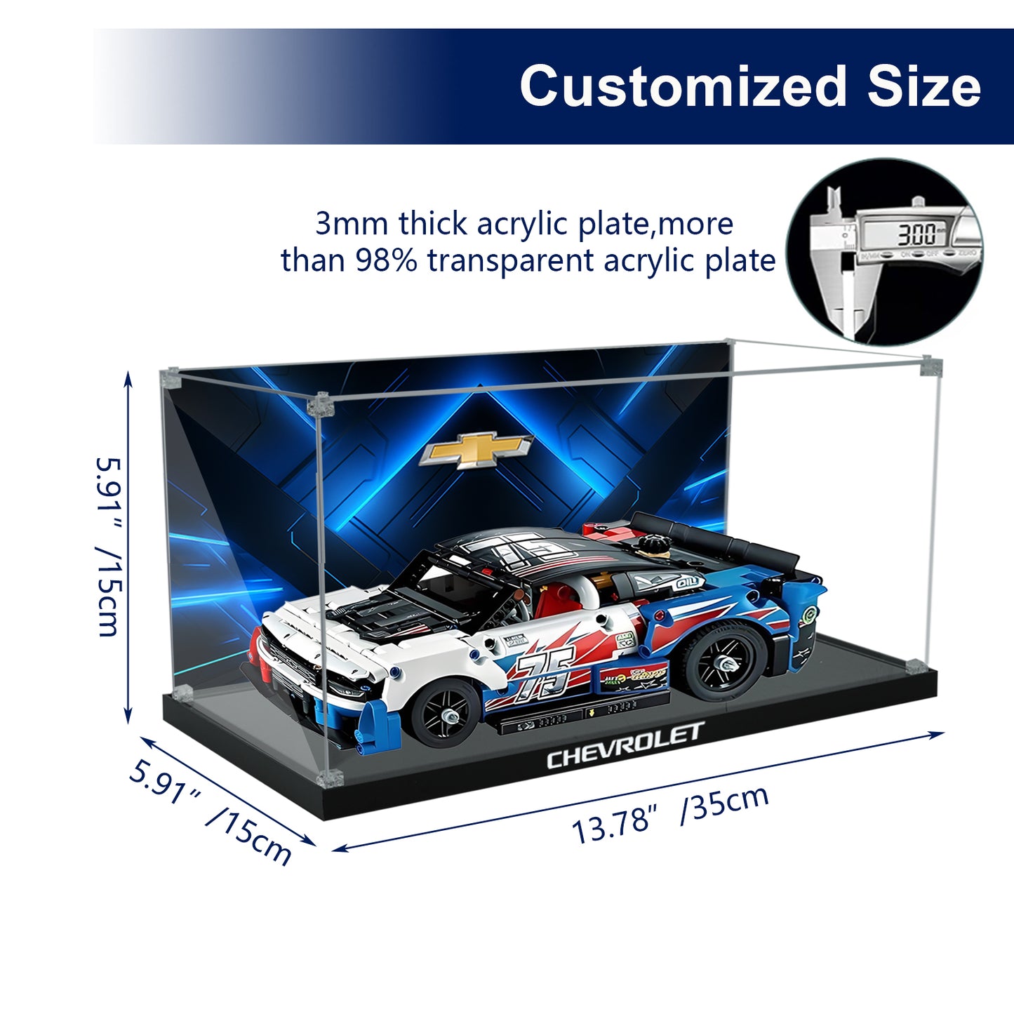 BrickArmor Display Case for LEGO Chevrolet 42153