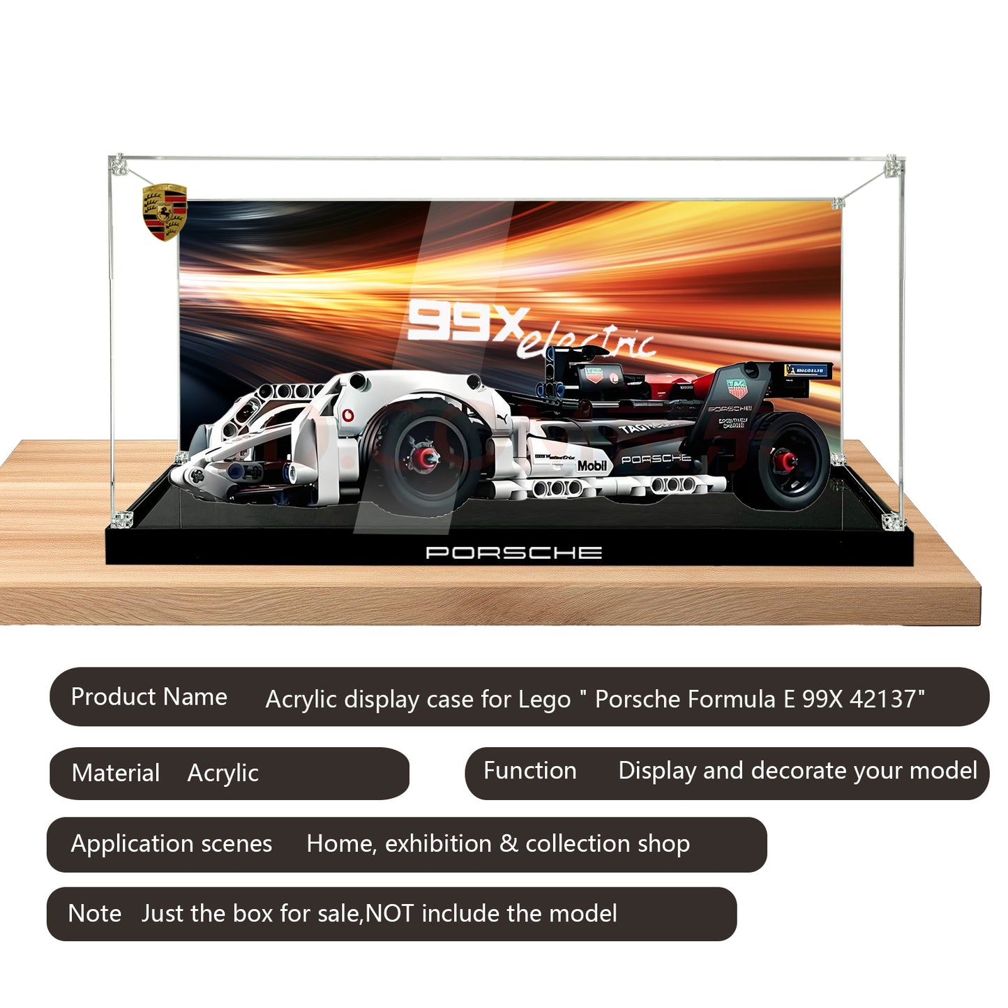 BrickArmor Display Case for LEGO Porsche Formula 42137