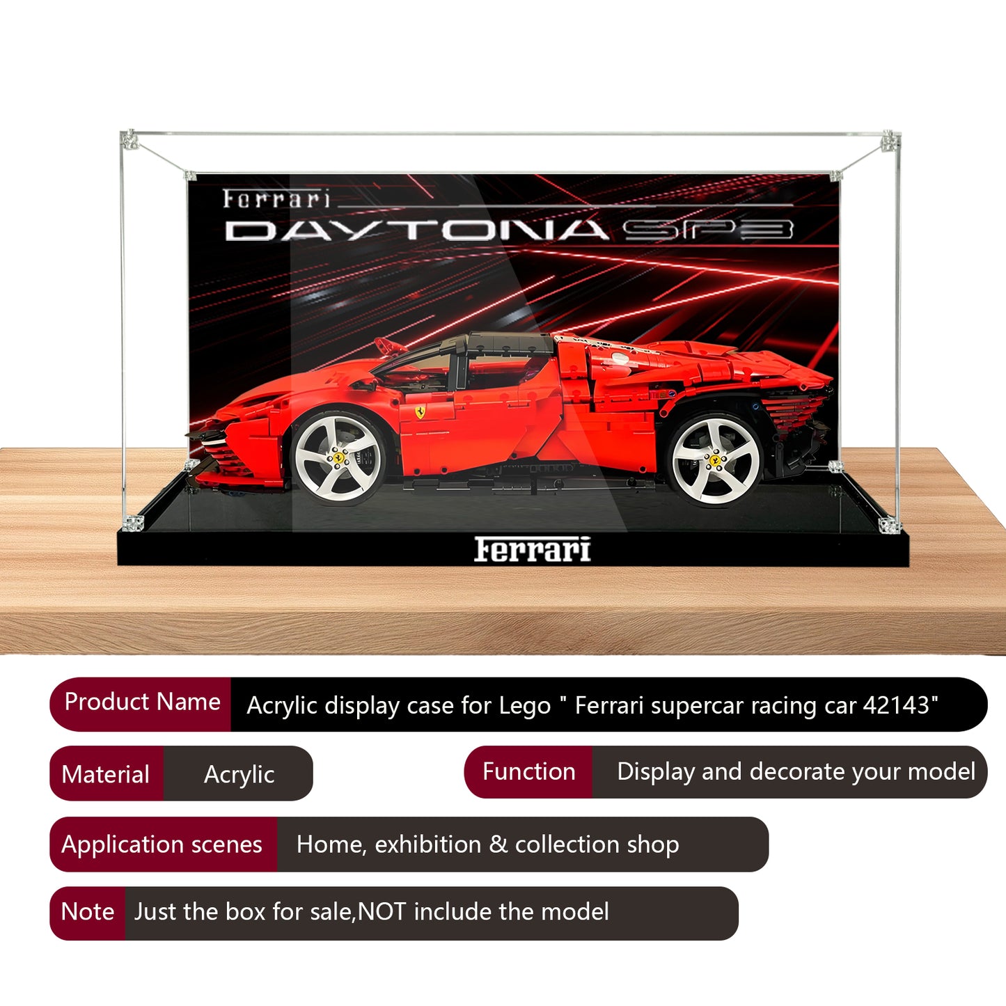 BrickArmor Display Case for LEGO Ferrari SP3 42143