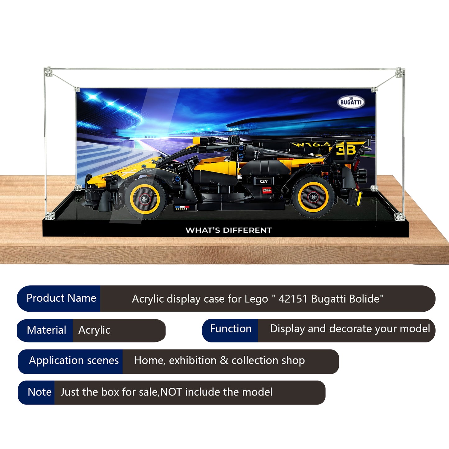 BrickArmor Display Case for LEGO Bugatti 42151