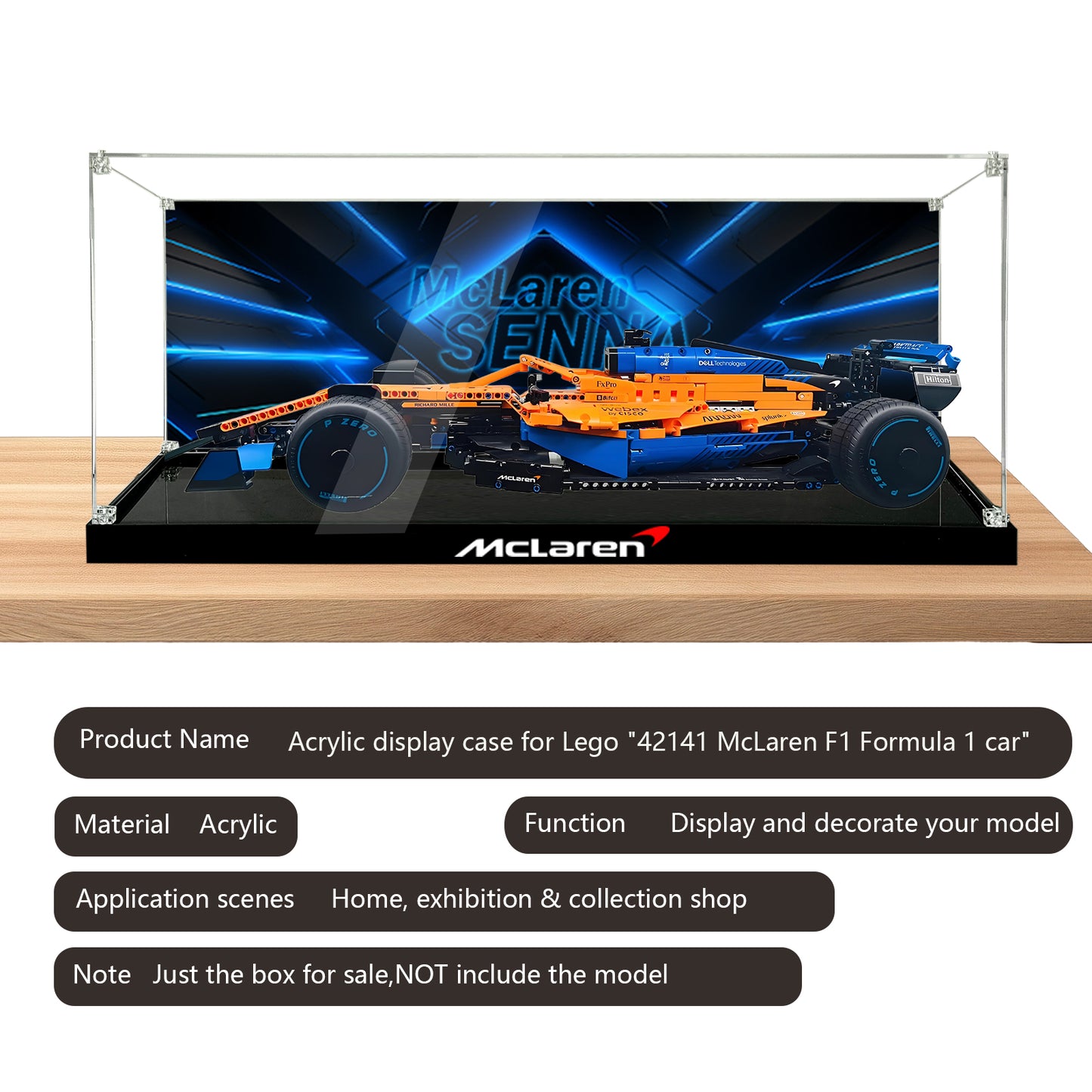 BrickArmor Display Case for LEGO F1 Formula Racing car 42141