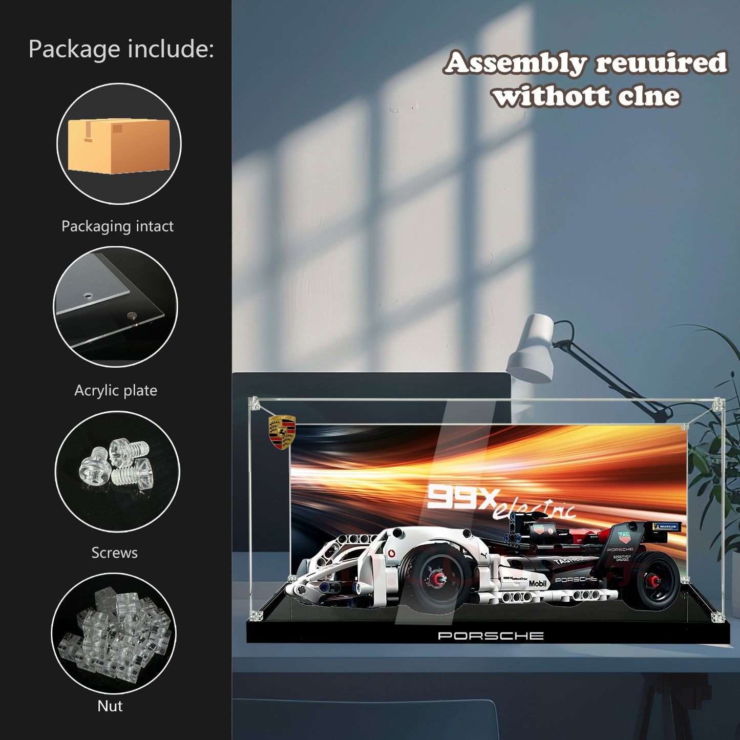 BrickArmor Display Case for LEGO Porsche Formula 42137
