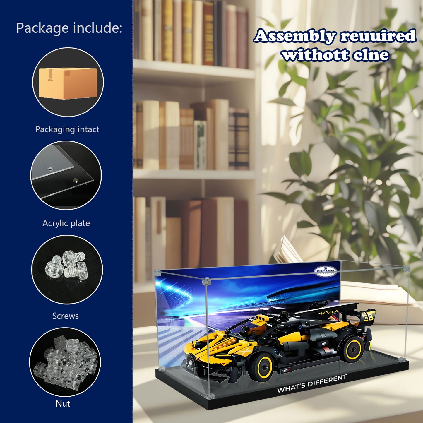 BrickArmor Display Case for LEGO Bugatti 42151