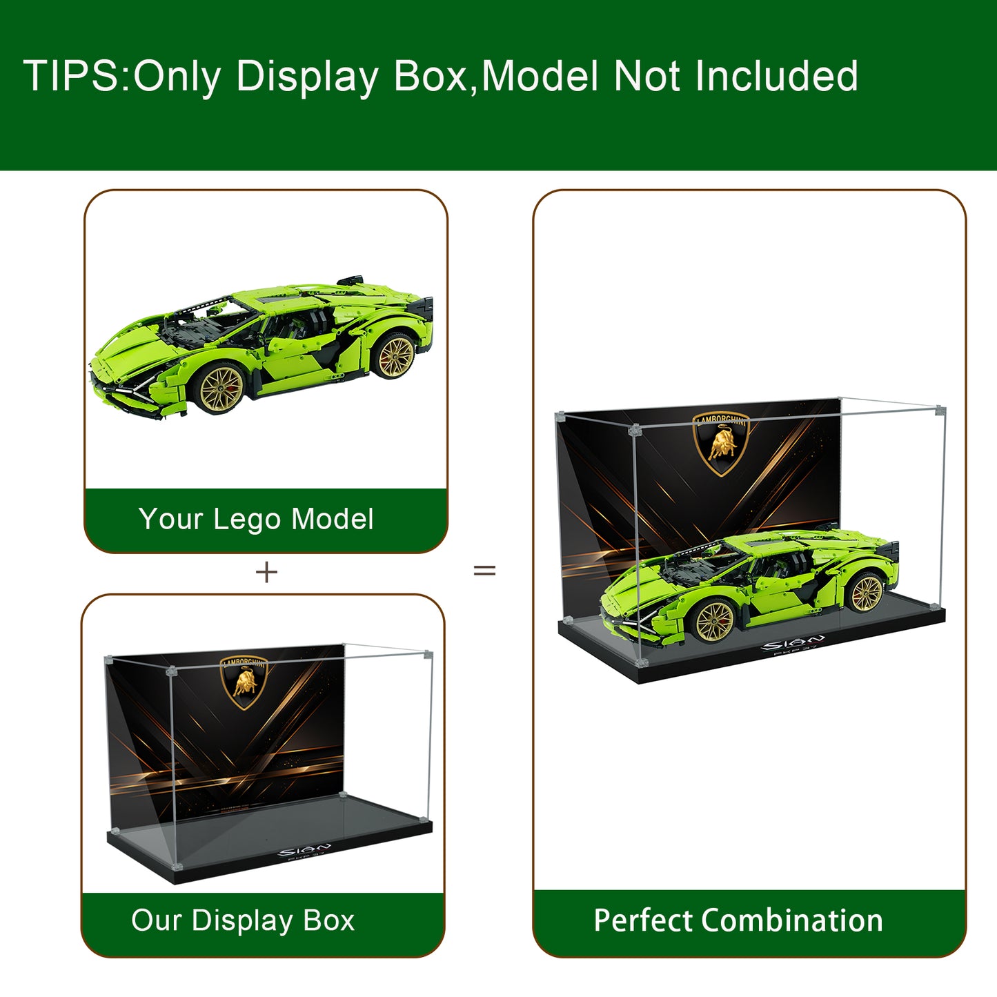 BrickArmor Display Case for LEGO Lamborghini 42115