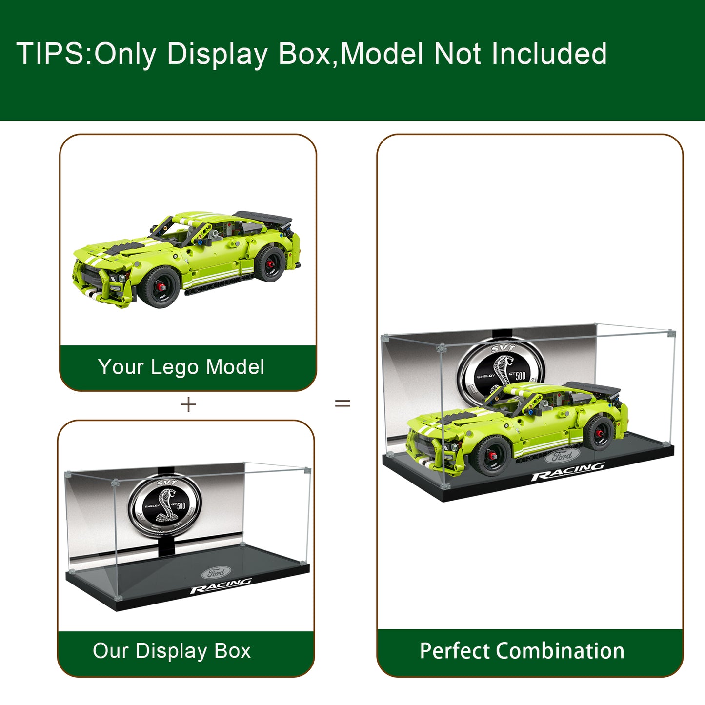 BrickArmor Display Case for LEGO Ford GT500 42138