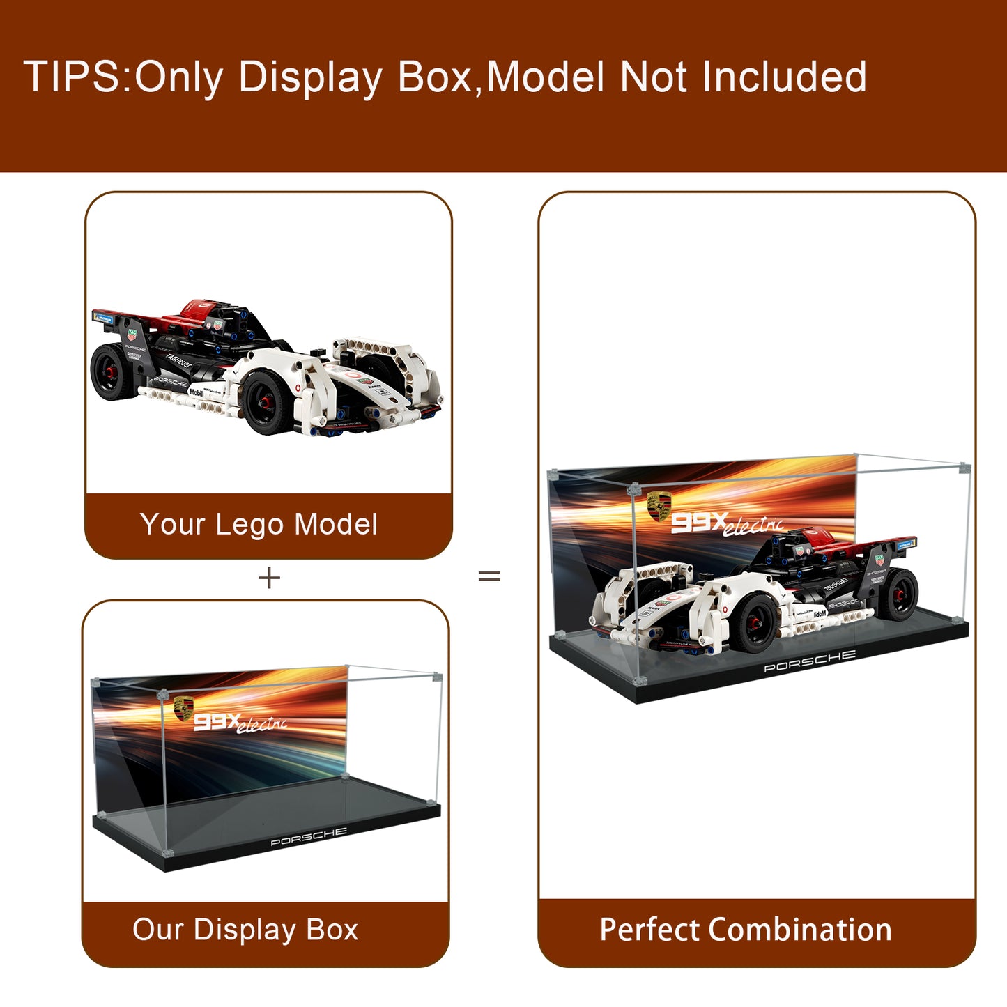 BrickArmor Display Case for LEGO Porsche Formula 42137
