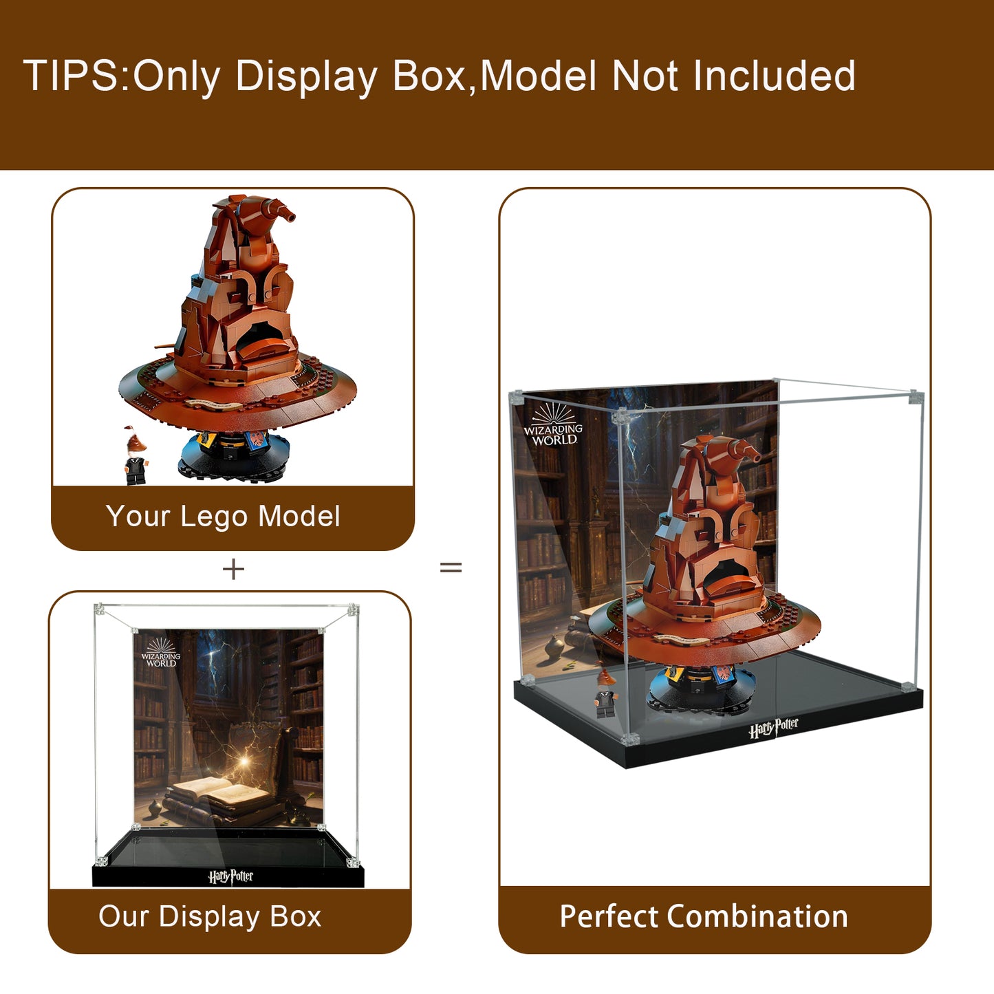 BrickArmor Display Case for LEGO Harry Potter branch cap 76429