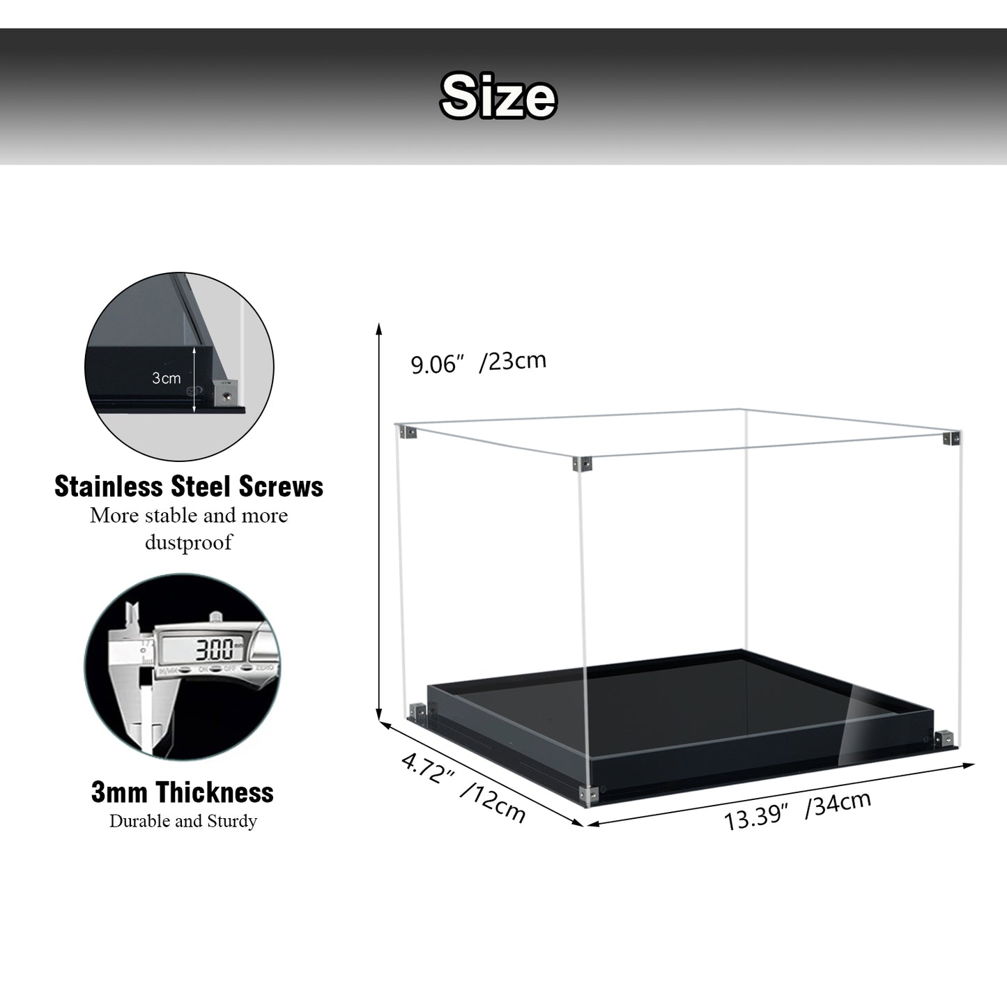 BrickArmor Display Case for LEGO Mineral Collection 21362, Creative Magnetic Front Panel, Dustproof Clear Display Box Compatible with Lego 21362 (Box Only, Model Not Included)