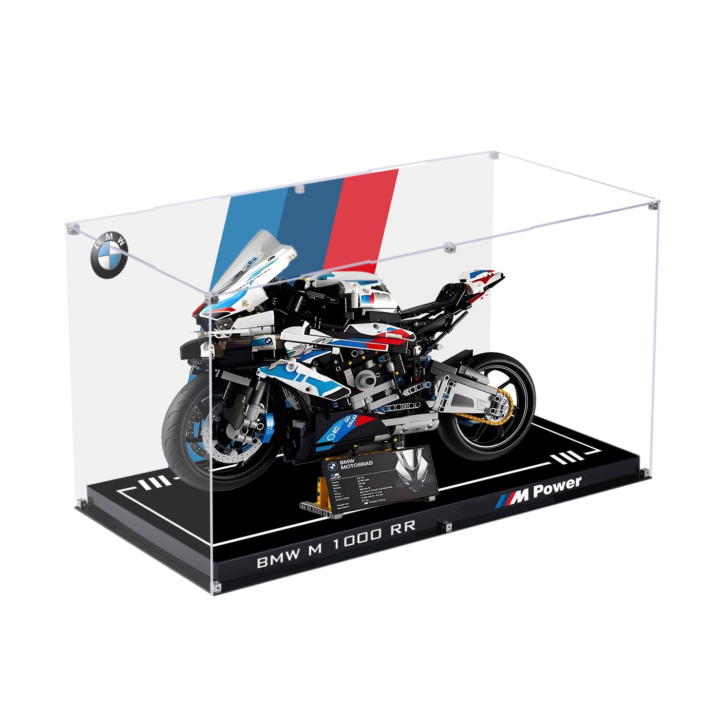 BrickArmor Display Case for LEGO BMW 1000rr motorcycle 42130