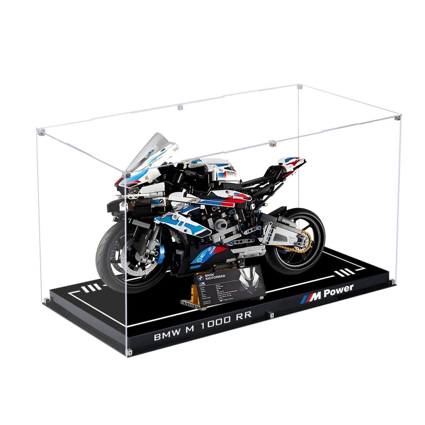 BrickArmor Display Case for LEGO BMW 1000rr motorcycle 42130
