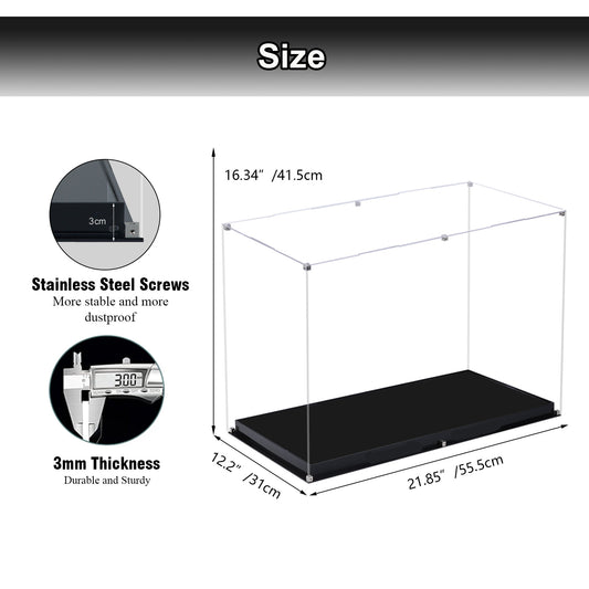 BrickArmor Display Case for LEGO 10366 Tropical Aquarium Collectible Set, Creative Magnetic Front Panel, Dustproof Clear Display Box Compatible with Lego10366(Box Only, Model Not Included)
