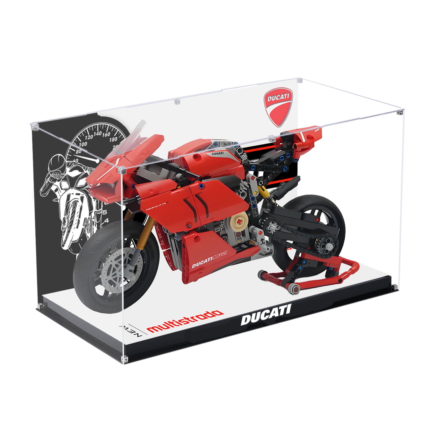 BrickArmor Display Case for LEGO Ducati V4R motorcycle 42107