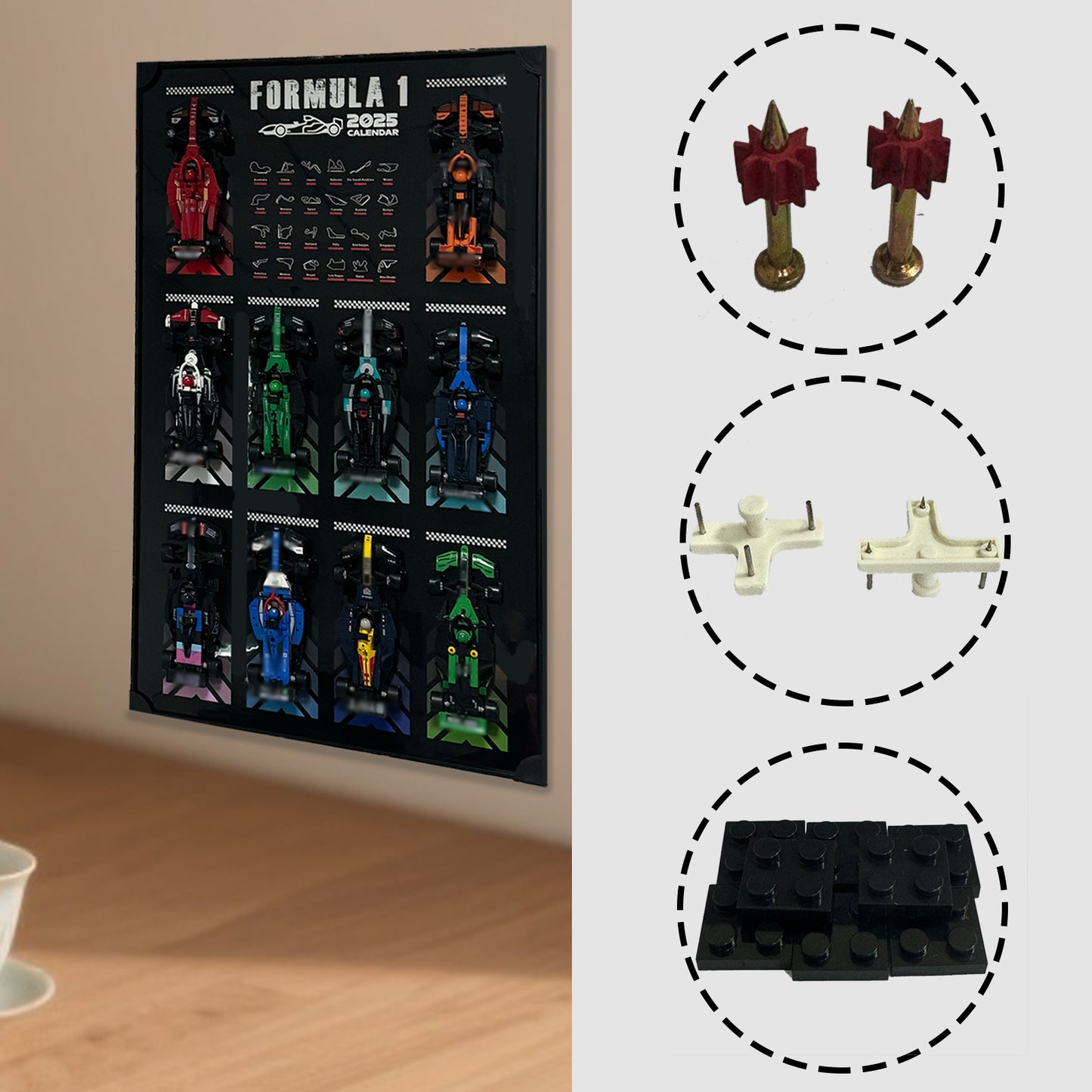 Display Wallboard Compatible with Lego 66802 Collectible F1 Model Car Building Set,Dustproof Clear Display Box Compatible with Lego Speed Champions Ultimate Formula 1(Box Only,Model Not Included)