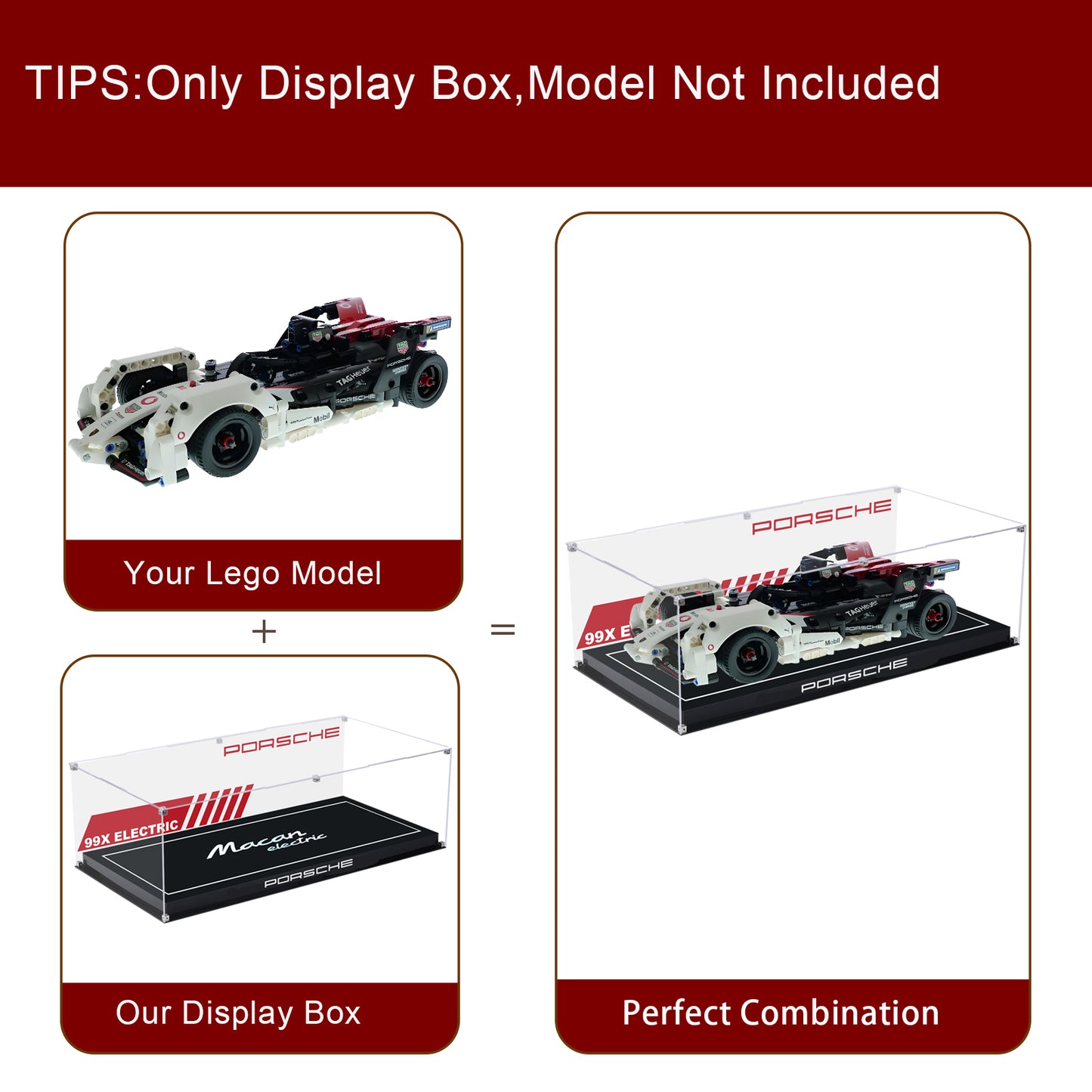BrickArmor Display Case for LEGO Porsche Formula 42137