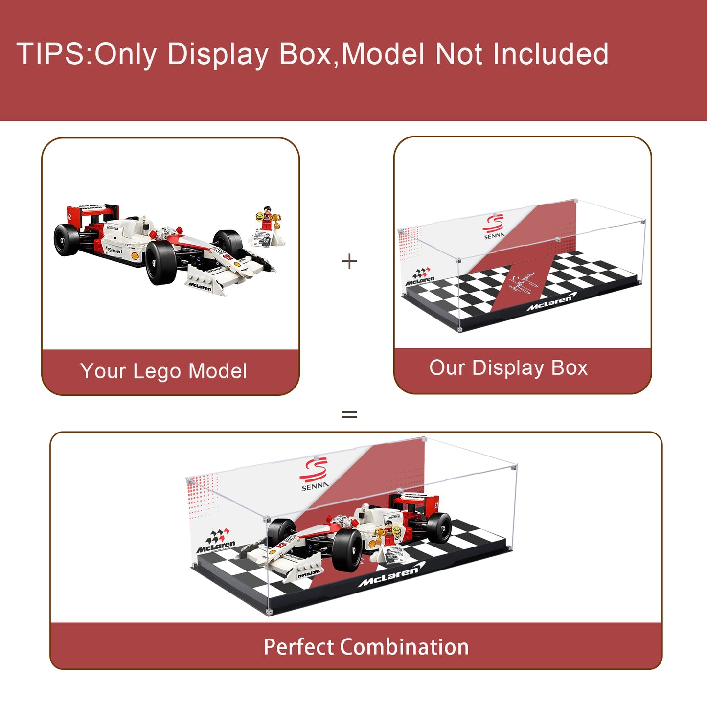 BrickArmor Display Case for LEGO McLaren MP4 10330