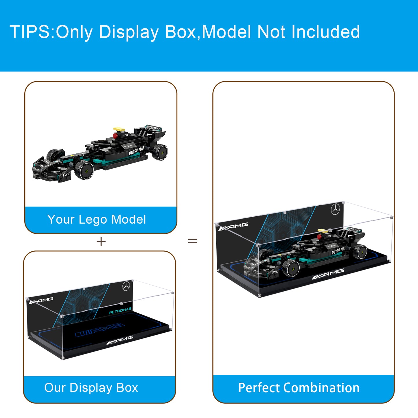 BrickArmor Display Case for LEGO Mercedes-AMG F1 42171