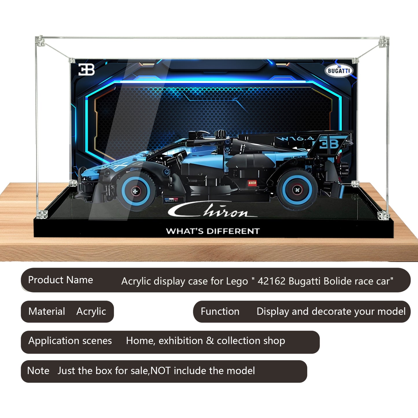 BrickArmor Display Case for LEGO Bugatti 42162