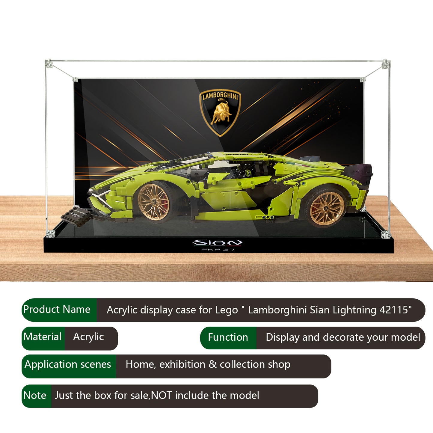 BrickArmor Display Case for LEGO Lamborghini 42115