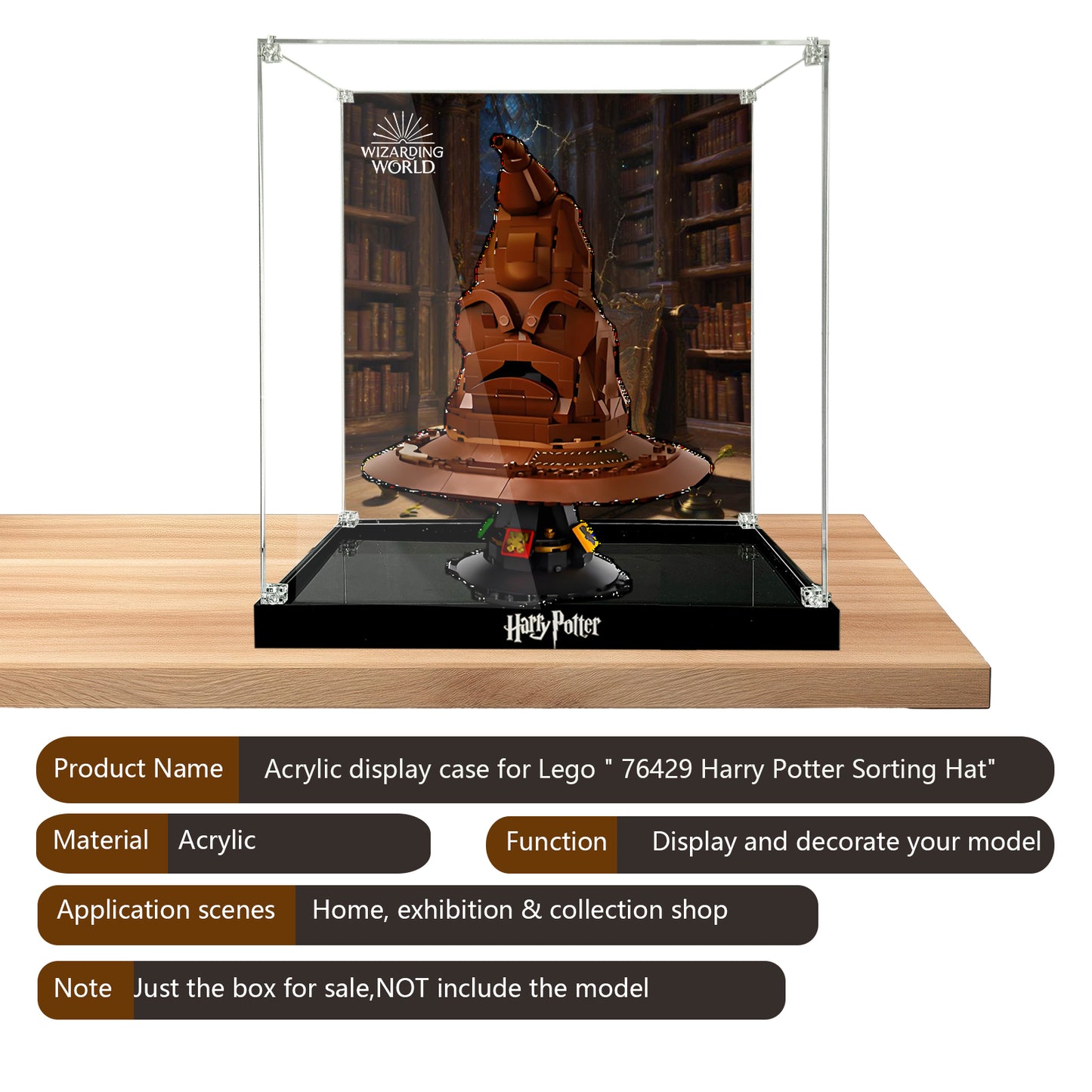 BrickArmor Display Case for LEGO Harry Potter branch cap 76429