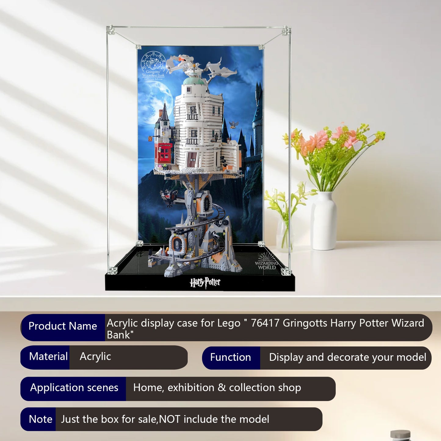 BrickArmor Display Case for LEGO Harry Potter, Gringotts 76417