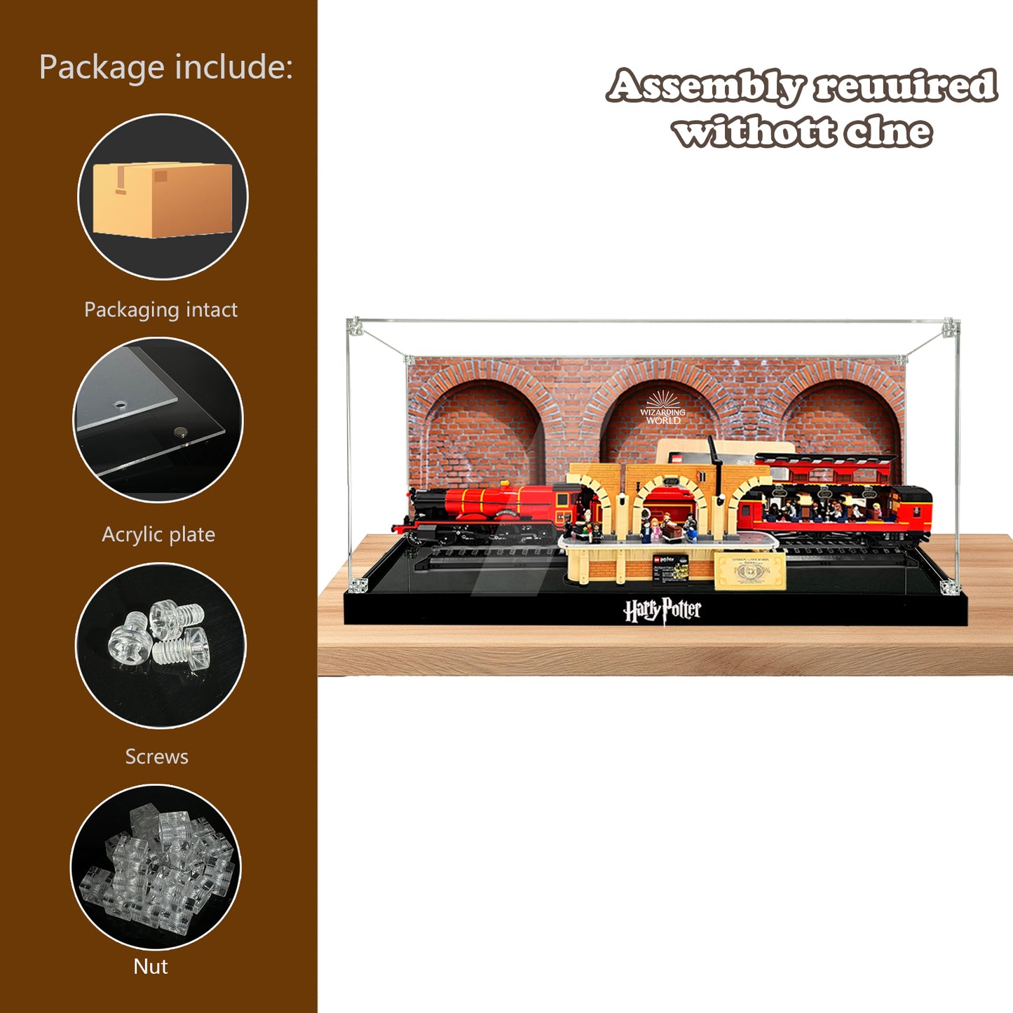 BrickArmor Display Case for LEGO Harry Potter and Hogwarts Railway Station 76405