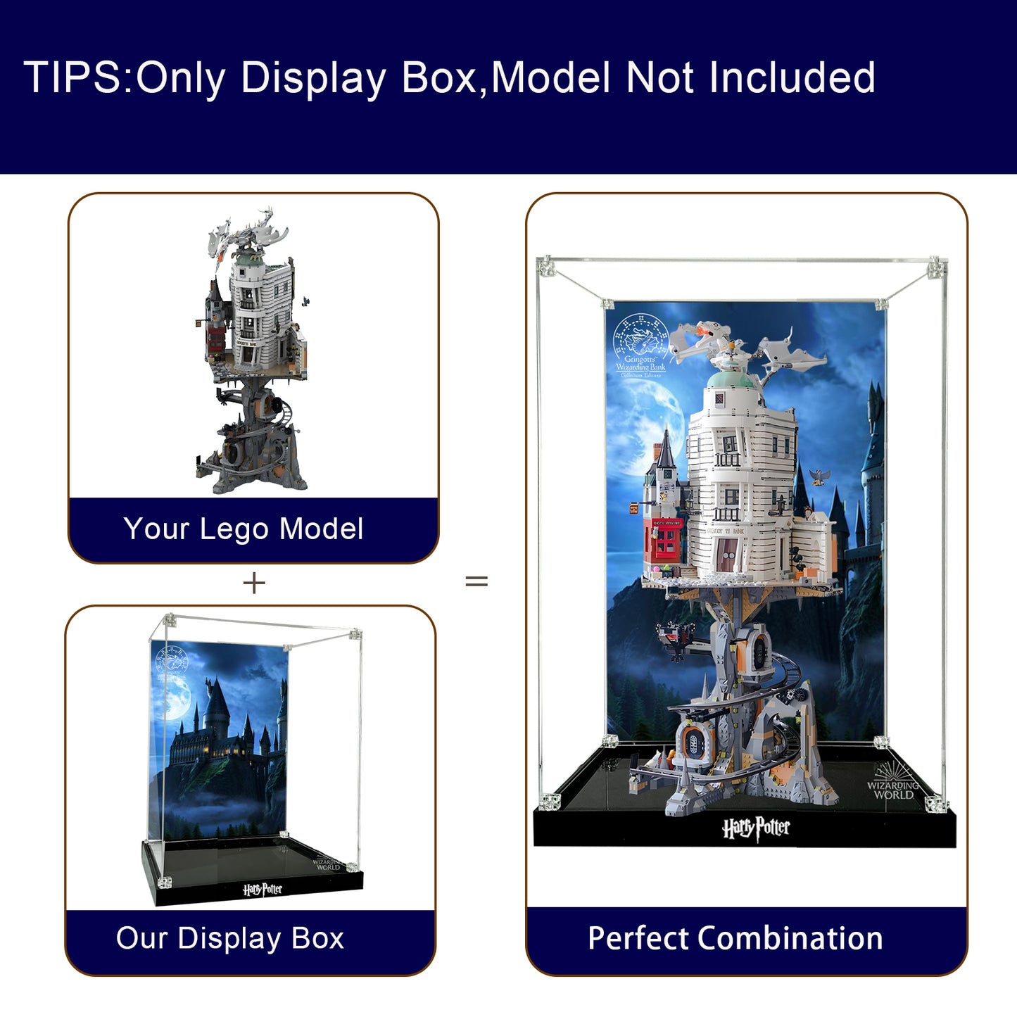BrickArmor Display Case for LEGO Harry Potter, Gringotts 76417