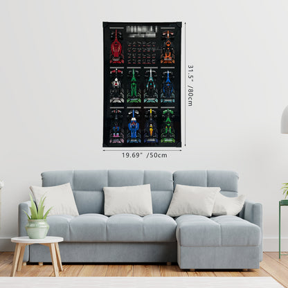 Display Wallboard Compatible with Lego 66802 Collectible F1 Model Car Building Set,Dustproof Clear Display Box Compatible with Lego Speed Champions Ultimate Formula 1(Box Only，Model Not Included)