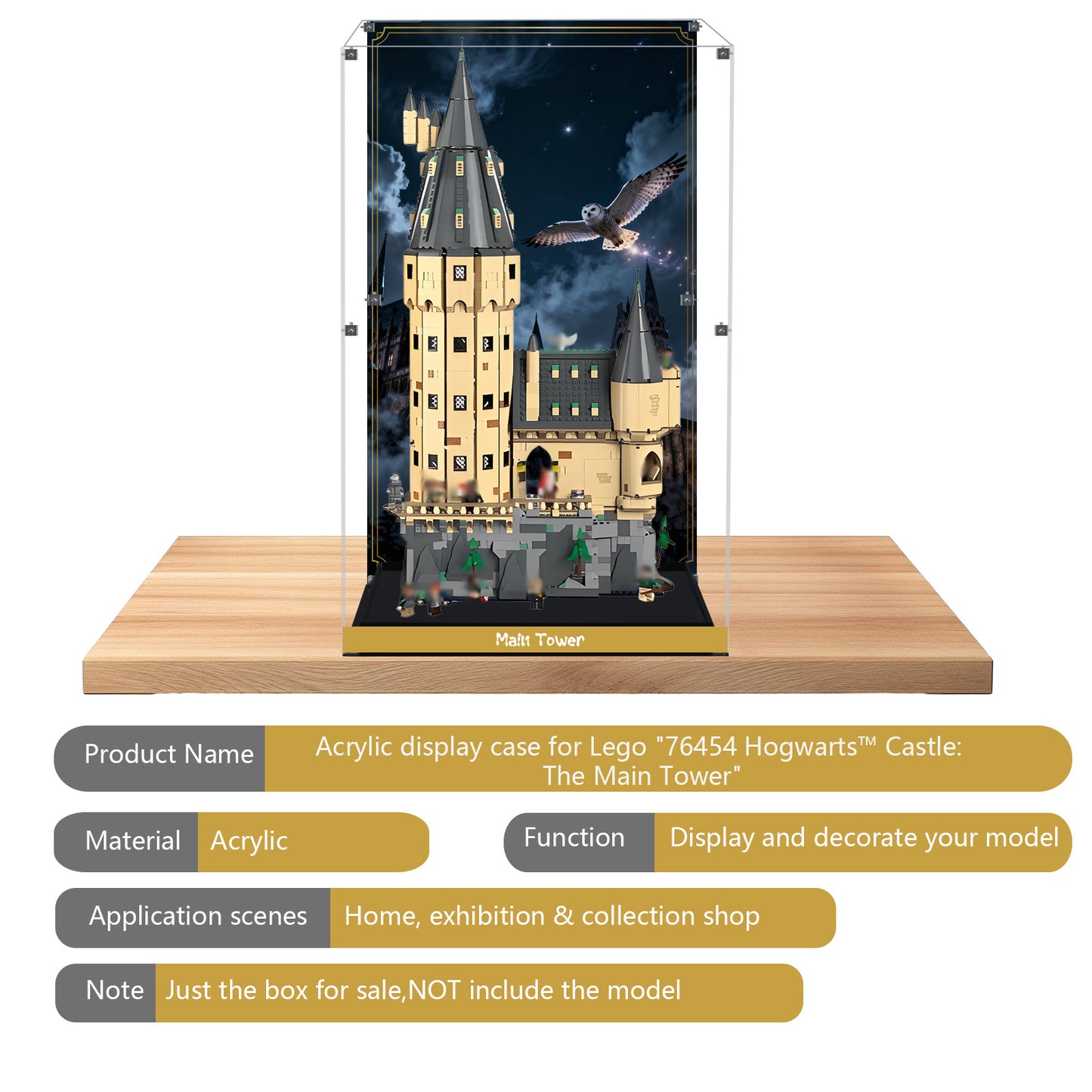 BrickArmor Display Case for LEGO 76454 Hogwarts Castle Building Set,Dustproof Clear Display Box Compatible with Lego76454(Box Only，Model Not Included)