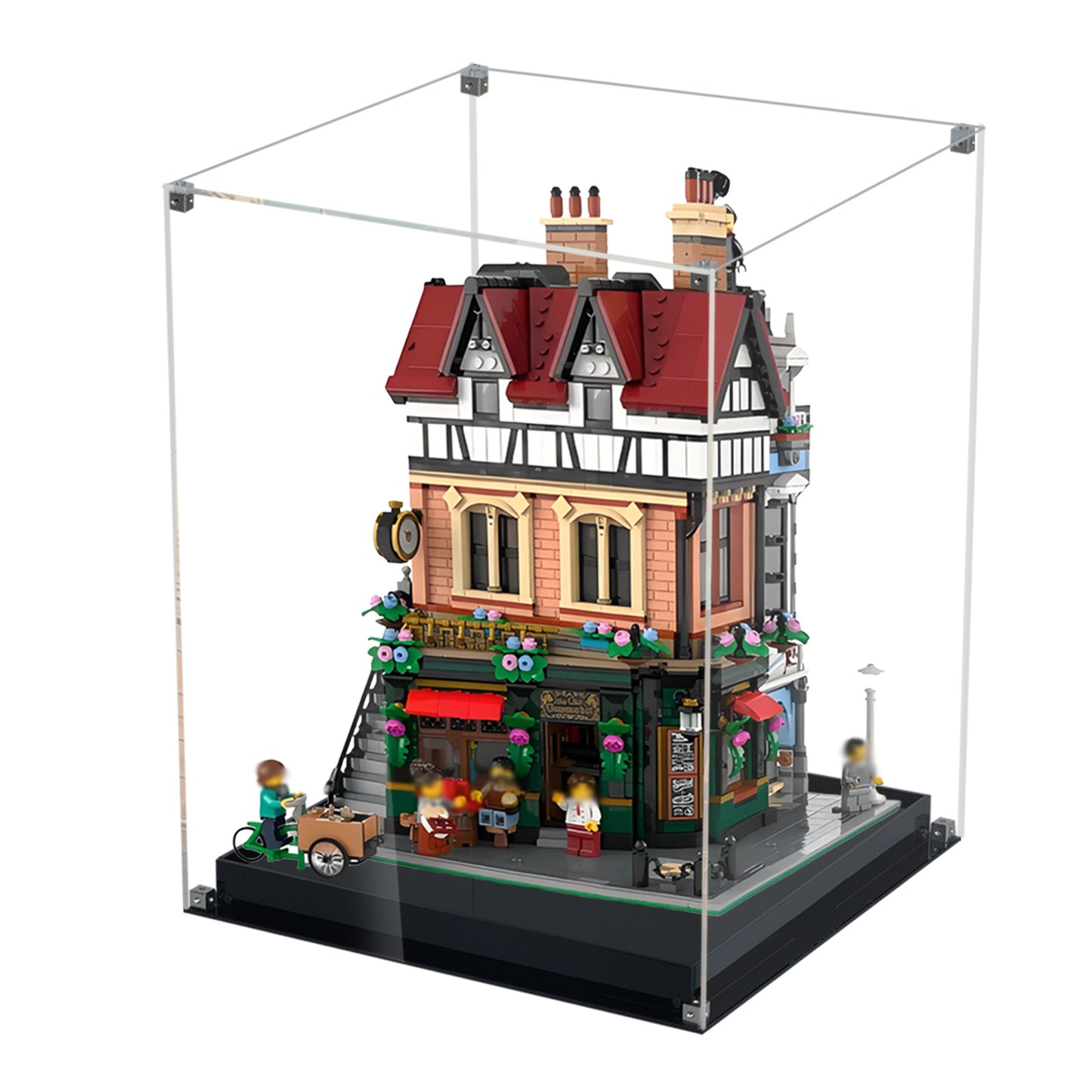 BrickArmor Display Case for LEGO 10350 Tudor Corner Building Set,Dustproof Clear Display Box Compatible with Lego 10350(Box Only，Model Not Included)