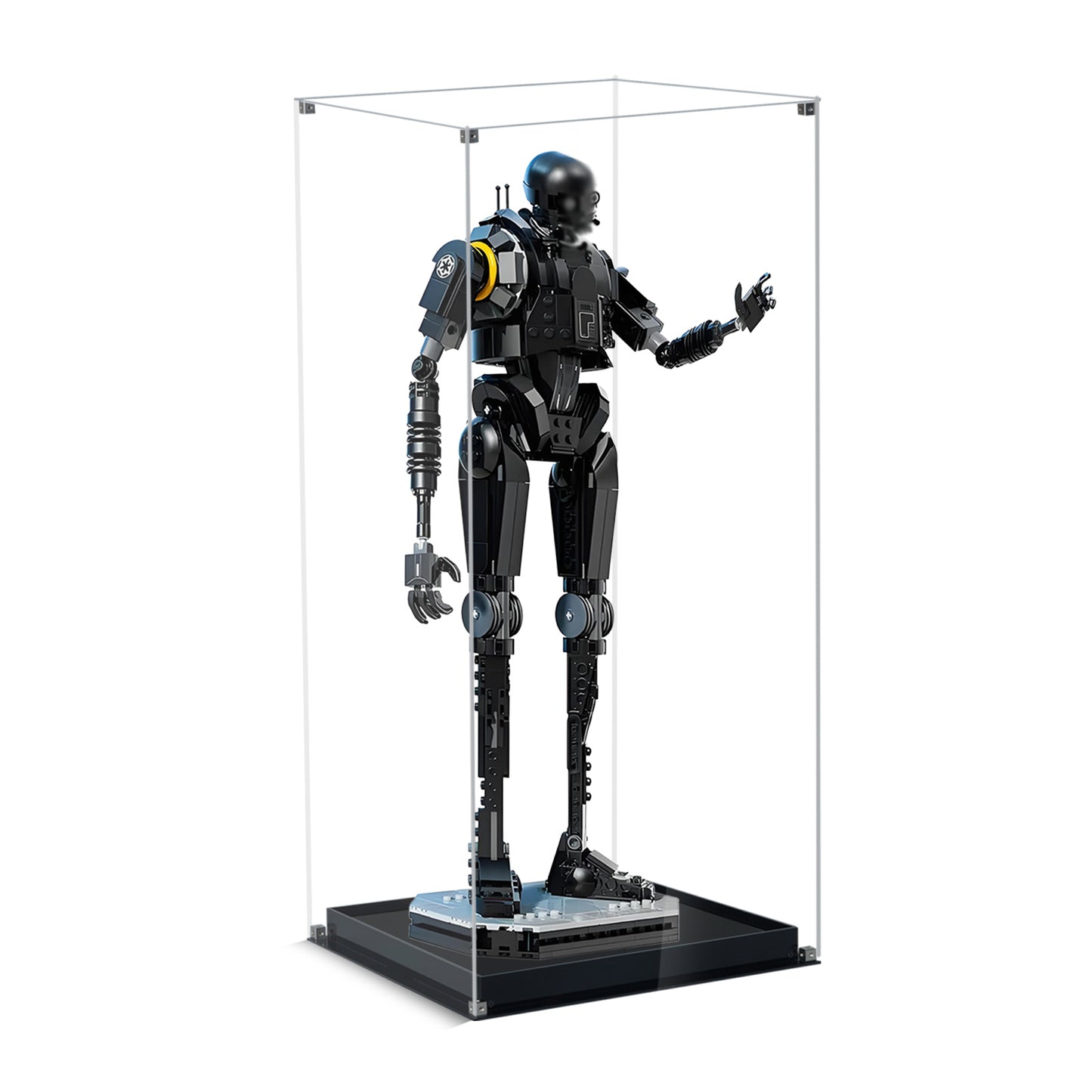 Acrylic Display Case Compatible with Lego75434 K-2SO Security Droid Building Set,Dustproof Clear Display Box Compatible with Lego75434(Box Only, Model Not Included