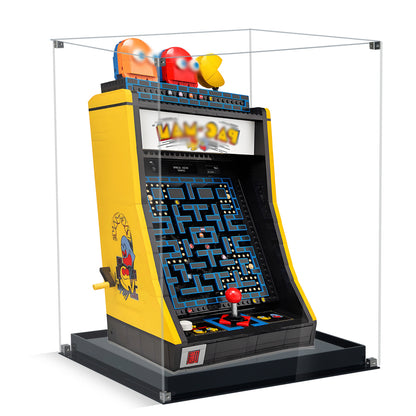 Acrylic Display Case Compatible with Lego 10323 PAC-Man Arcade Set, Creative Magnetic Front Panel, Dustproof Clear Display Box Compatible with Lego 10323 Icons Building Blocks Model (Case Only)