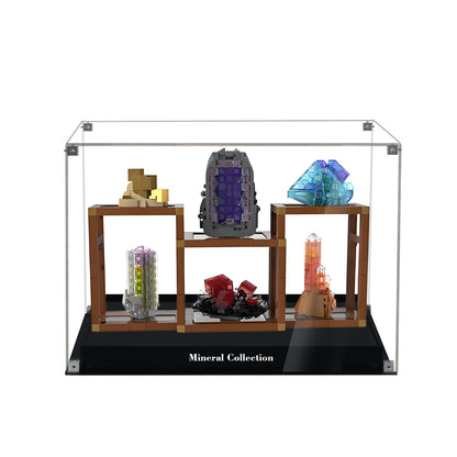 BrickArmor Display Case for LEGO Mineral Collection 21362, Creative Magnetic Front Panel, Dustproof Clear Display Box Compatible with Lego 21362 (Box Only, Model Not Included)