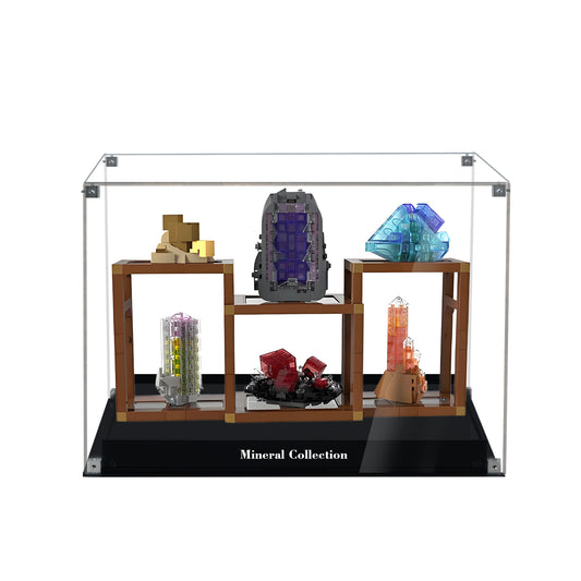 BrickArmor Display Case for LEGO Mineral Collection 21362, Creative Magnetic Front Panel, Dustproof Clear Display Box Compatible with Lego 21362 (Box Only, Model Not Included)