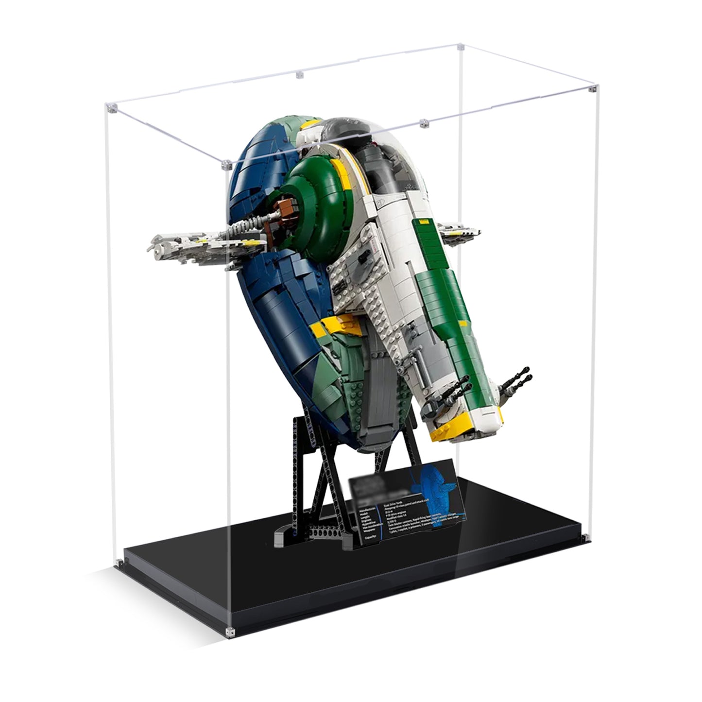BrickArmor Display Case for LEGO 75409 Jango Fett's Firespray Building Set,Dustproof Clear Display Box Compatible with Lego75409 Class Starship(Box Only，Model Not Included)
