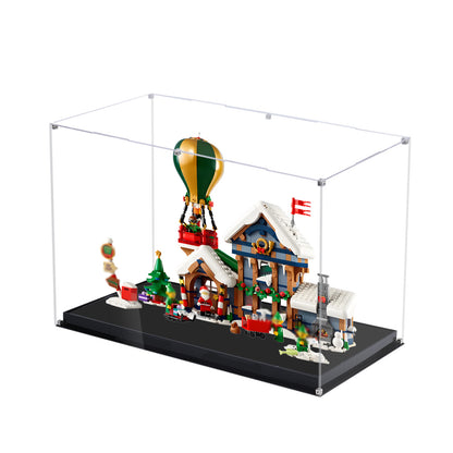 Acrylic Display Case Compatible with Lego 10339 Santa Claus Post Office Set,Innovative Magnetic Front Dustproof Display Box Compatible with Lego 10339 (Box Only, Model Not Included)