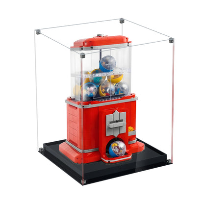 Acrylic Display Case Compatible with Lego 21358 Vending Machine Set, Creative Magnetic Front Panel, Dustproof Clear Display Box Compatible with Lego21358 Building Block(Case Only)