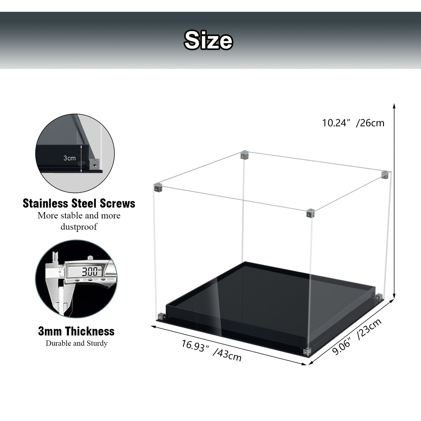 BrickArmor Display Case for LEGO 21354 Twilight The Cullen House Building Set,Dustproof Clear Display Box Compatible with Lego21354(Box Only，Model Not Included)