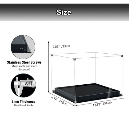 BrickArmor Display Case for LEGO Mineral Collection 21362, Creative Magnetic Front Panel, Dustproof Clear Display Box Compatible with Lego 21362 (Box Only, Model Not Included)
