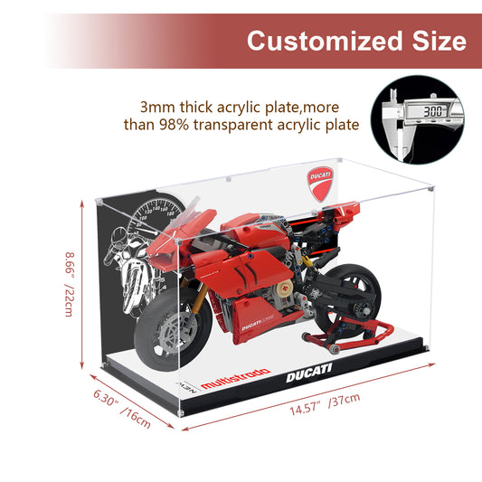 BrickArmor Display Case for LEGO Ducati V4R motorcycle 42107