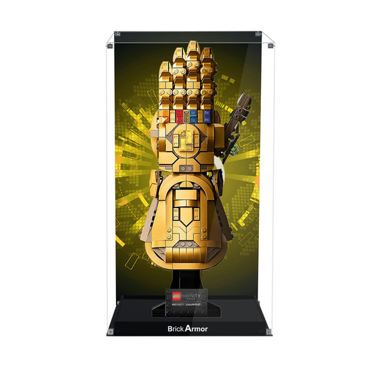 BrickArmor Display Case for LEGO 76191 Thanos's Infinity Gauntlet Set,Dustproof Clear Display Box Compatible with Lego 76191 (Box Only，Model Not Included)