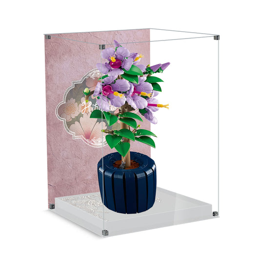 BrickArmor Display Case for LEGO 10372 Hibiscus Flowers Building Set,Dustproof Clear Display Box Compatible with Lego10372（Box Only, Model Not Included）