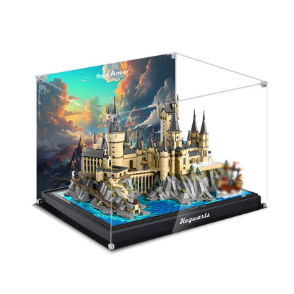 Acrylic Display Case Compatible with Lego 76419 Hogwarts Castle and Grounds Building Set，Dustproof Clear Display Box Compatible with Lego 76419 Harry Potter (Box Only，Model Not Included)