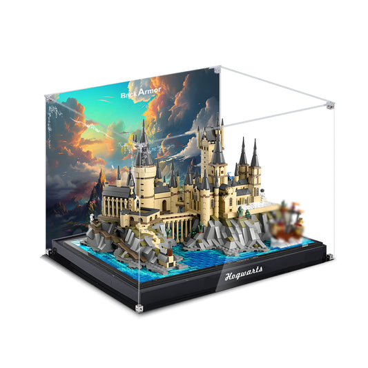 Acrylic Display Case Compatible with Lego 76419 Hogwarts Castle and Grounds Building Set，Dustproof Clear Display Box Compatible with Lego 76419 Harry Potter (Box Only，Model Not Included)