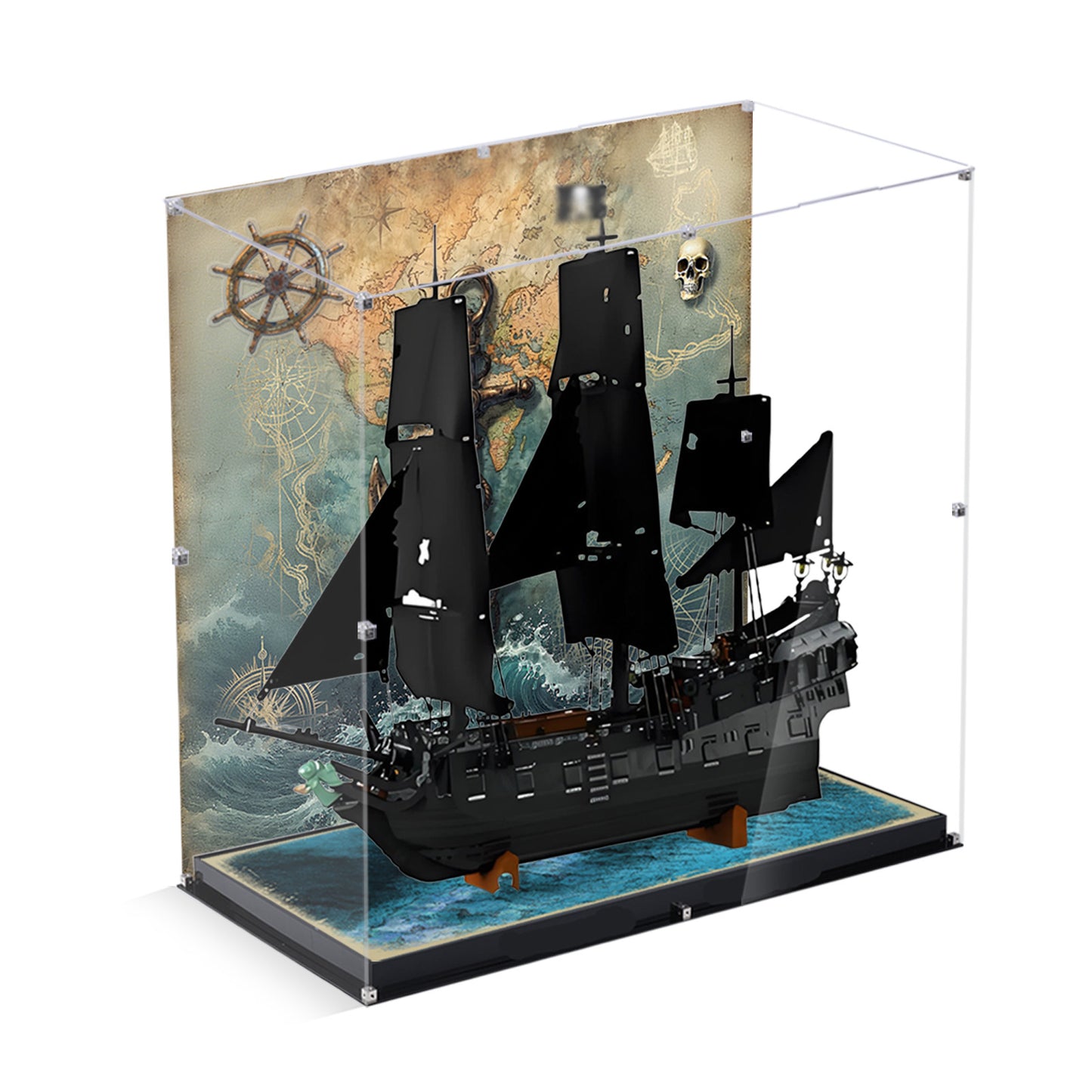 BrickArmor Display Case for LEGO 10365 Black Pearl Ship Building Set,Dustproof Clear Display Box Compatible with Lego10365(Box Only，Model Not Included)