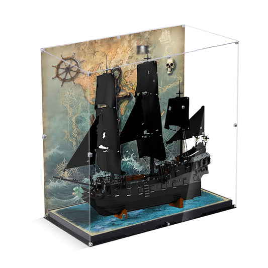 BrickArmor Display Case for LEGO 10365 Black Pearl Ship Building Set,Dustproof Clear Display Box Compatible with Lego10365(Box Only，Model Not Included)