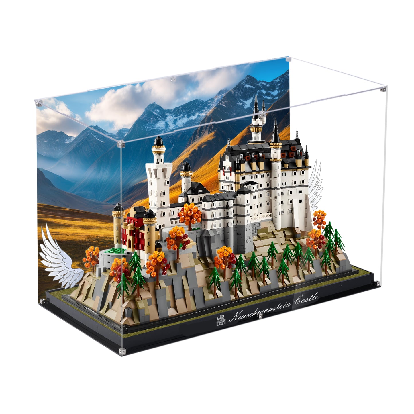 BrickArmor Display Case for LEGO 21063 Architecture Neuschwanstein Castle Building Set,Dustproof Clear Display Box Compatible with Lego21063(Box Only，Model Not Included)